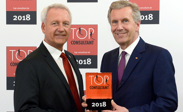 Top-Consultant Verleihung durch Christian Wulff, Bundespräsident a.D.
